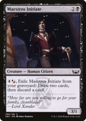 Magic the Gathering (mtg): SNC: Maestros Initiate - Foil