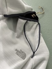 THE NORTH FACE LOGO FLEECE LINED ZIP POCKETS COMFY OFF WHITE SWEATSHIRT JACKET S