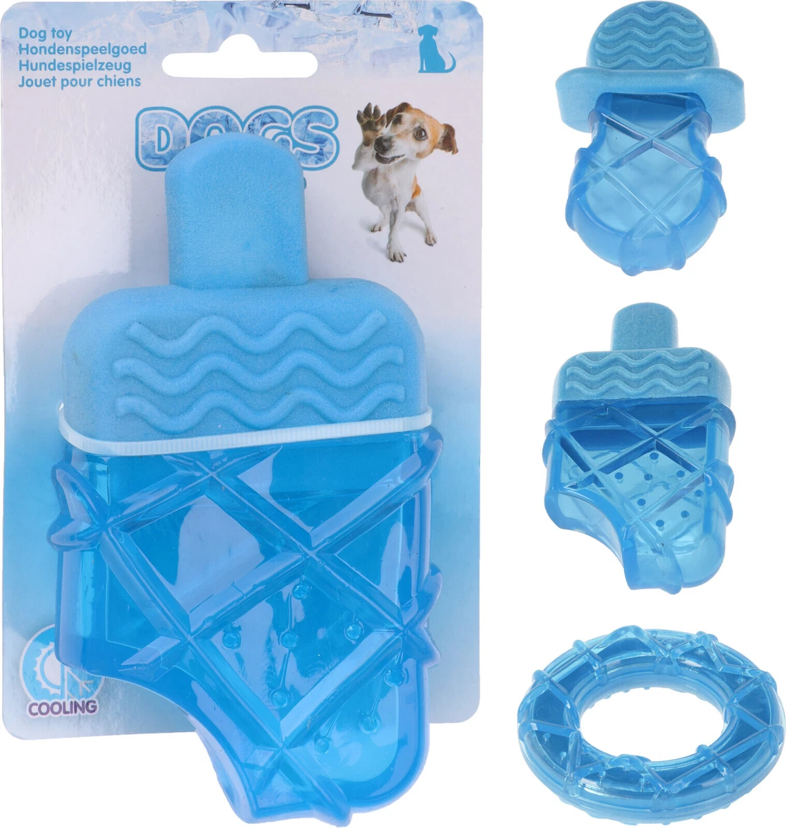 Dog Cooling Toy Cool Pet Toy Soak & Freeze Teething Gums Ice Cold