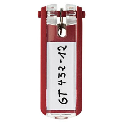 6 Stück - Schlüsselanhänger KEY CLIP Durable rot