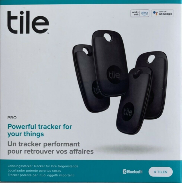 Tile Pro (2022) - 1 Pack - Black - Bluetooth Tracker, Keys Finder and Item  Locator