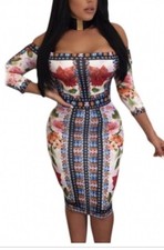 Boho floral dress nwot new off shoulder