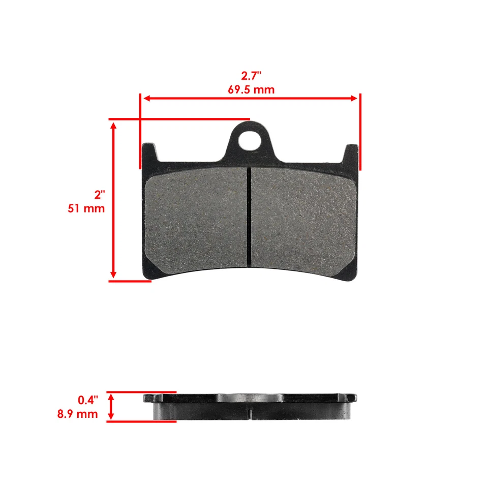 Front Rear Brake Pads for Yamaha R6 YZFR6 YZF-R6 1999 2000 2001 2002 - Image 2 of 4