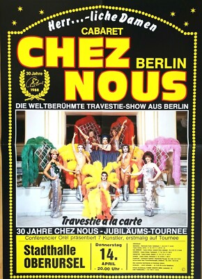 CHEZ NOUZ - TRAVESTIE 1988 OBERURSEL - Concert Poster - Plakat - A1 - F/U 571