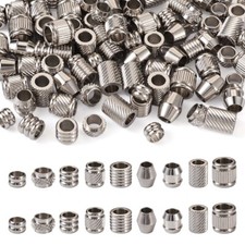 90Pcs 9 Styles Stainless Steel European Beads Large Hole Beads Craft 6 8x3.8 9mm