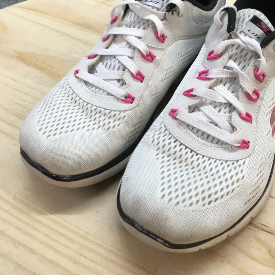 Skechers Shoes Womens 6.5 Flex Appeal 3.0 Sneakers White Lace Up Low Top 13474 - Image 4 of 4