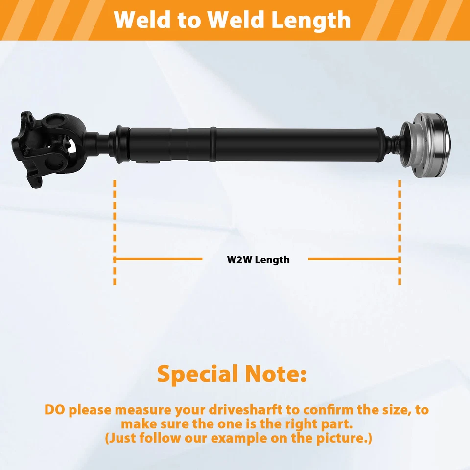 For Dodge Dakota 2001-2007 V6 3.7L Prop Driveshaft Front ✅ 4WD Only 52105981AC - Image 3 of 4