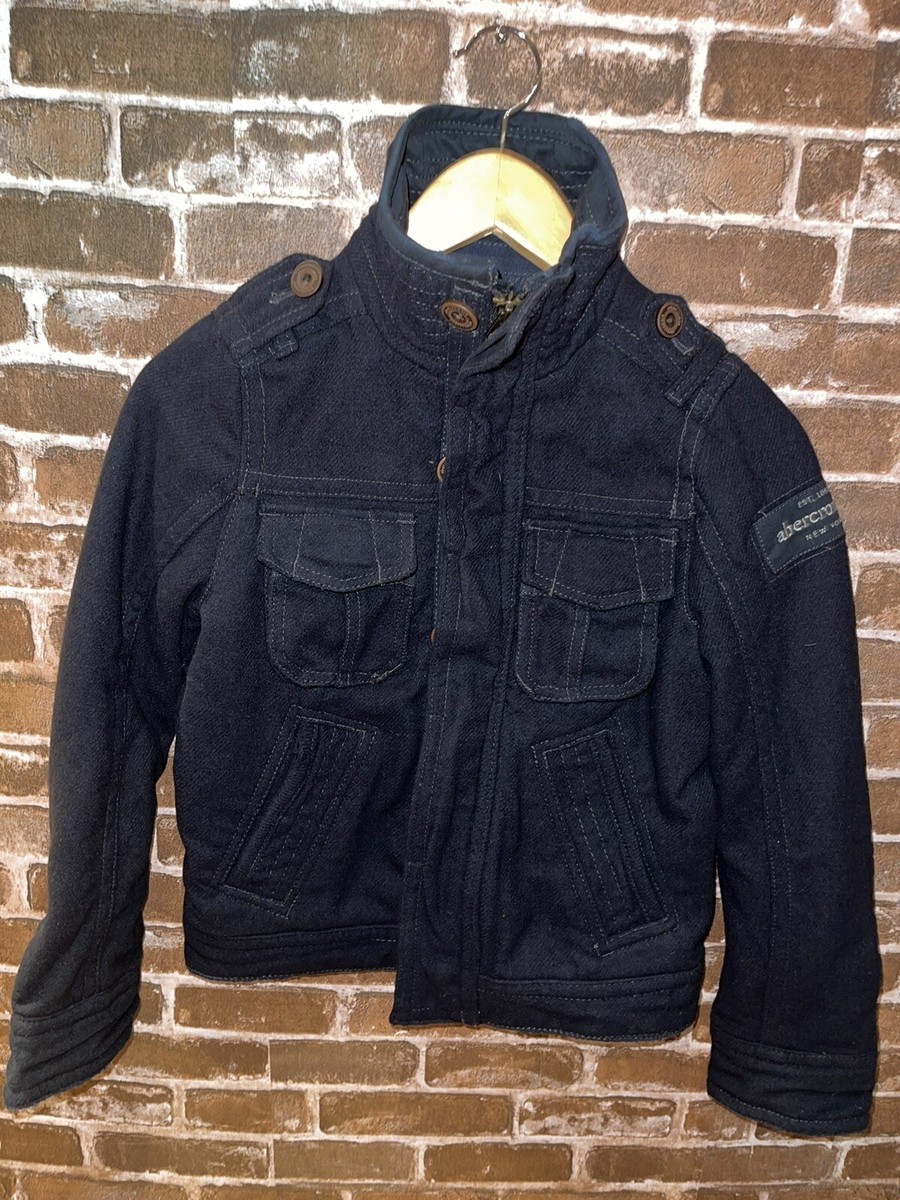 Abercrombie＆Fitch ELK LAKE JACKET 黒 S NWT ABERCROMBIE KIDS BOYS SMALL ELK LAKE JACKET NAVY BLUE COAT BOY