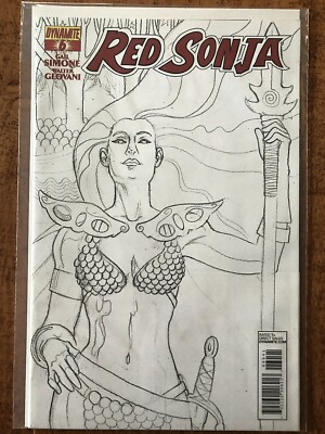RED SONJA #6 (VOL. 2) JILL THOMPSON B&W SKETCH VAR GAIL SIMONE