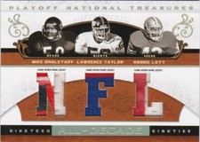 RONNIE LOTT-LAWRENCE TAYLOR-SINGLETARY 2007 NATIONAL TREASURES JERSEY /25 AAB15