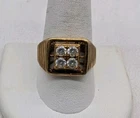 Stunning Vintage 10k Yellow Gold Men's Ring Sz 10.75