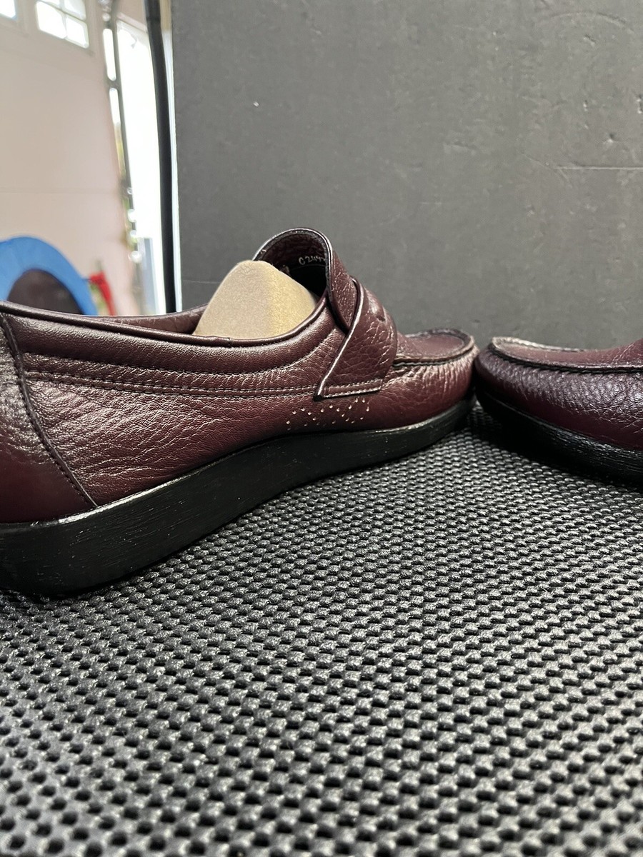 MENS SAS ALAMO SLIP-ON PENNY LOAFERS US 13M PEBBLED LEATHER  display picture 3