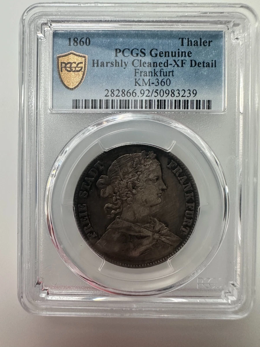 1860年 Frankfurt Thaler PCGS AU55 女神 Thaler 1860 Year German States Coins (Pre - 1871) for sale | eBay