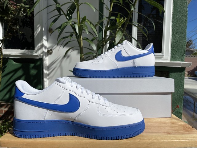 men's nike air force 1 07 white medium blue 11