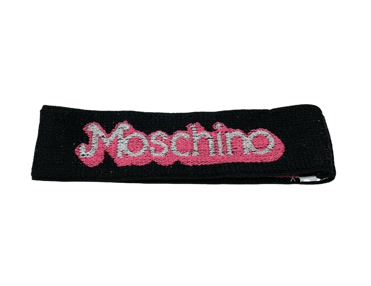 MOSCHINO Barbie Logo Headband Hair Accessory Fashion Black