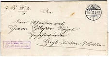 1908 Jan 30th. Court Order Folded Letter. Rixdorf to Gross-Ziethen.