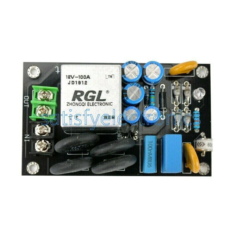 220V 100A Class A Power Amplifier Soft Start Delay Temperature Protection Board - Image 3 of 4