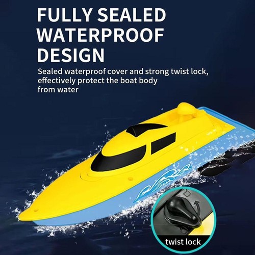 1x 2.4G Remote-controlled Boat Wireless Electric Fast Boat Boy's Water Toy 2024 - Afbeelding 12 van 17