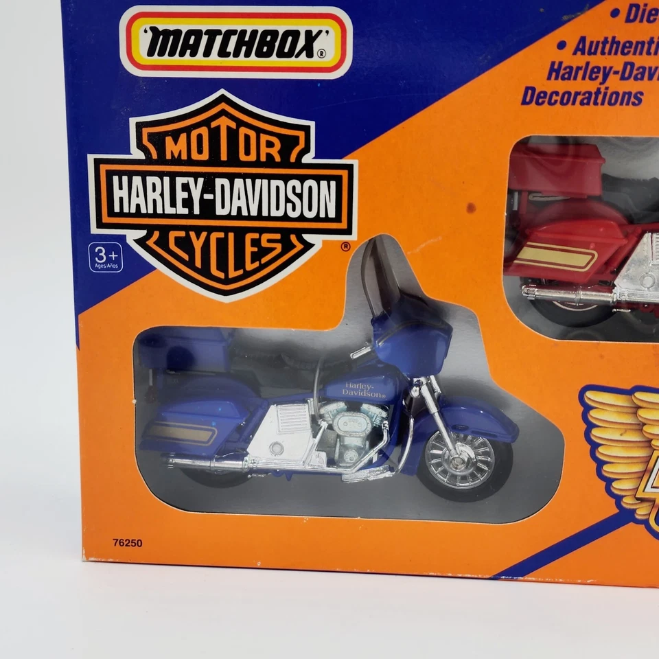 Vintage Harley Davidson Motocicleta 1992 Matchbox Die Cast Hog Riders Tour Bikes - Imagem 2 de 4