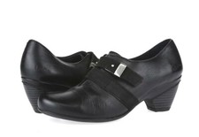 Women's Taos black leather fall booties buckle shoes sz. 37 M