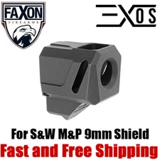 Faxon EXOS-524 Pistol 9mm Compensator / Muzzle Brake for S&W 9mm M&P Shield