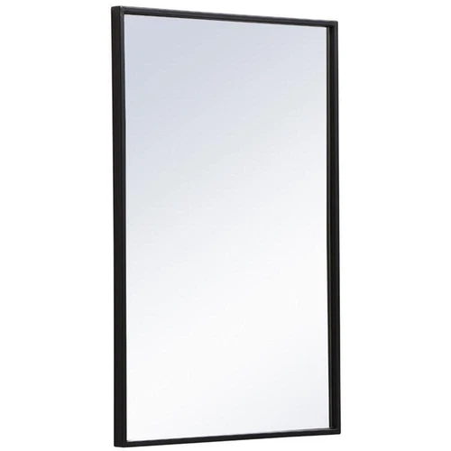 Elegant Decor Eternity 18" x 28" Modern Metal Frame Mirror in Black - Picture 3 of 9