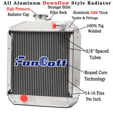 3 Row Aluminum Radiator FOR Yanmar Tractor YM1401/YM1502/YM1510 #121462-44500