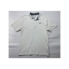 Under Armour Men's Short Sleeve White Stripe The Playoff Polo Shirt - Size S