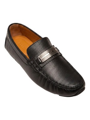 Bally Paryse 6301836 Men's Black Leather Drivers Shoes Size 10.5 MSRP $678