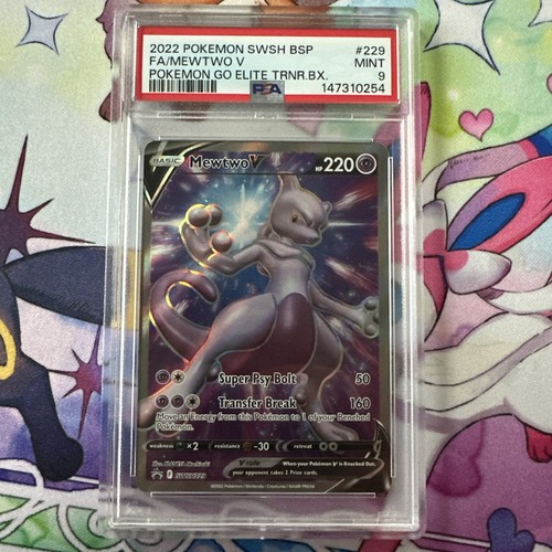 2022 POKEMON SWSH POKEMON GO ELITE TRAINER BOX #229 FULL ART/MEWTWO V PSA 9