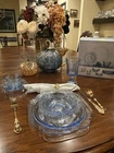 Indiana Glass Recollections Federal Madrid Blue Depression Glass Salad Bowl