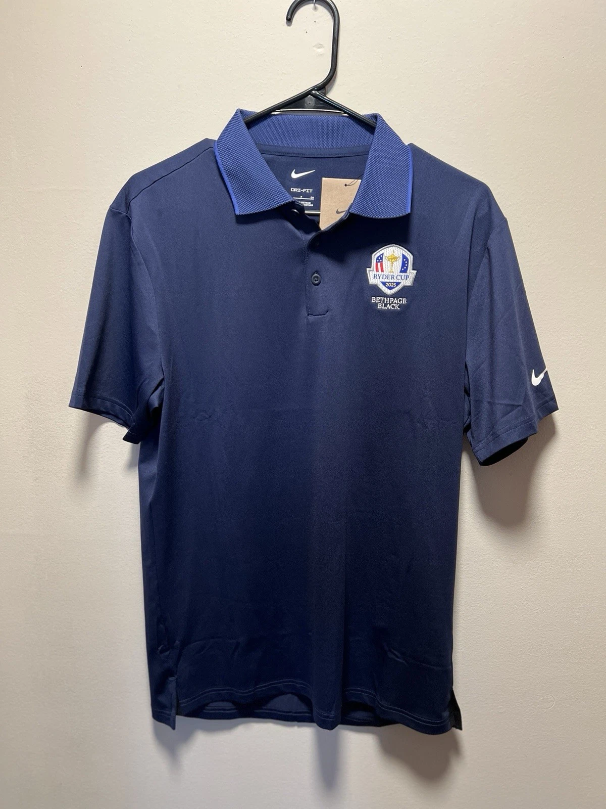 Nike Ryder Cup 2025 Bethpage Black Polo Size Small Rory Mcilroy Scottie $120