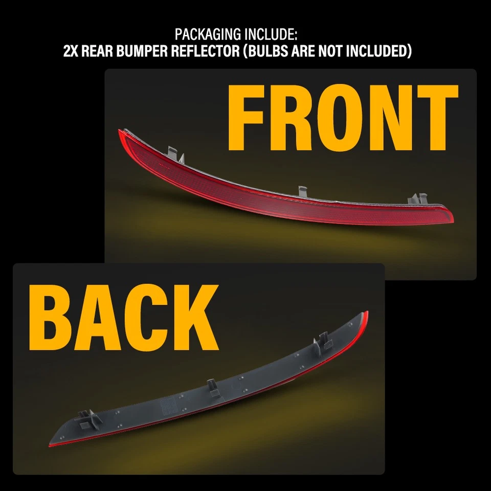 2X Reflector de parachoques trasero para Mercedes Benz ML350 GLE350 GLE400 ML63 AMG 12-15 EA Foto 2 de 4