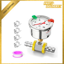 Stainless Steel Fuel Pressure Gauge 0-100psi 1.5 Inch Dial Npt Back Mount With Stainless Steel Fuel Pressure Gauge 0-100psi 1.5 Inch Dial Npt Back Mount With