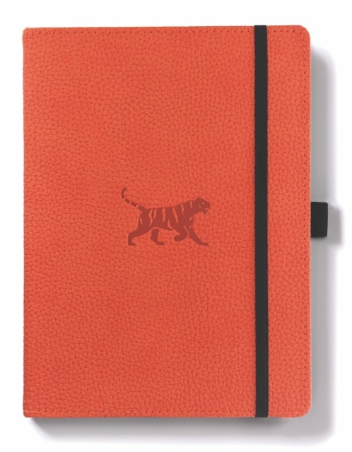 Dingbats A5+ Wildlife Orange Tiger Notebook - Graph (Paperback Book)
