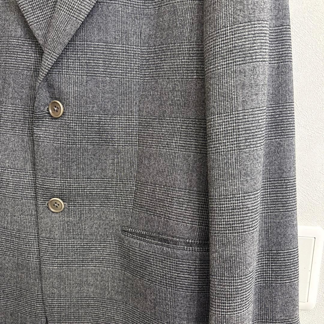 Armani dark gray check pattern top and bottom set - image 2