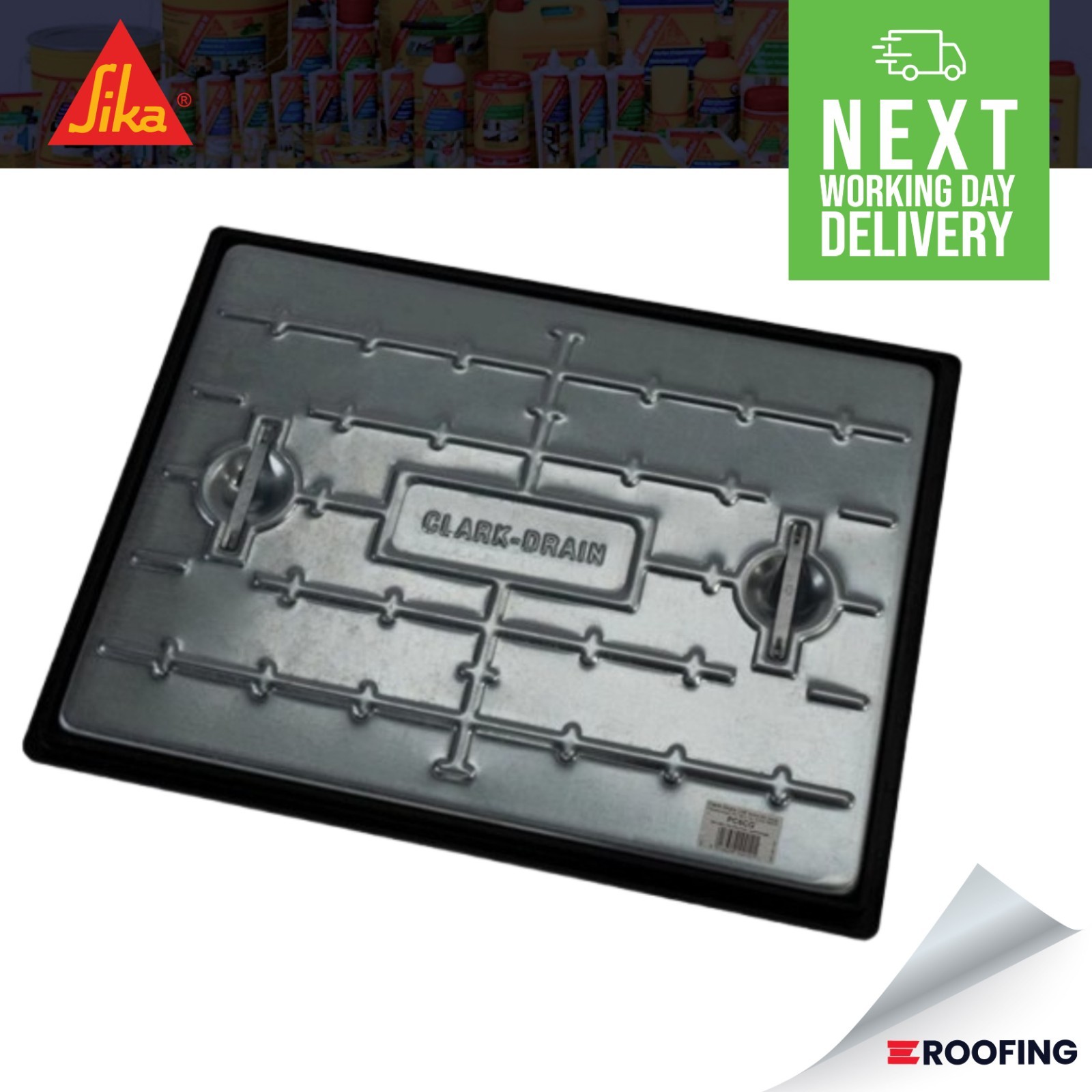Clarke Drain Pc6bg 5t Galvanised Steel Manhole Cover and Frame -0.6 X 0.45 m
