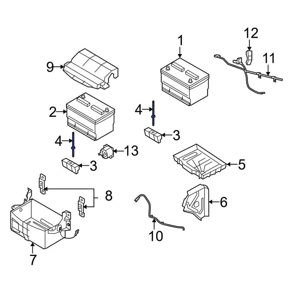 For Ford F-150 1992-2008 Ford E7TZ10718B Battery Hold Down Foto 4 de 4