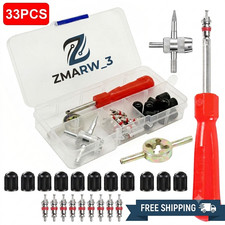 33pcs Universal Tire Valve Core Remover Tool Kit With Box For Car Bike Motor