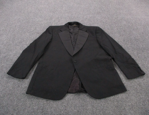 Brooks Brothers Jacket Mens 42 Black Wool Sports Coat Blazer Business USA Made - Picture 1 of 11