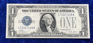 1928 A $1 One Dollar SILVER CERTIFICATE Funny Back Note