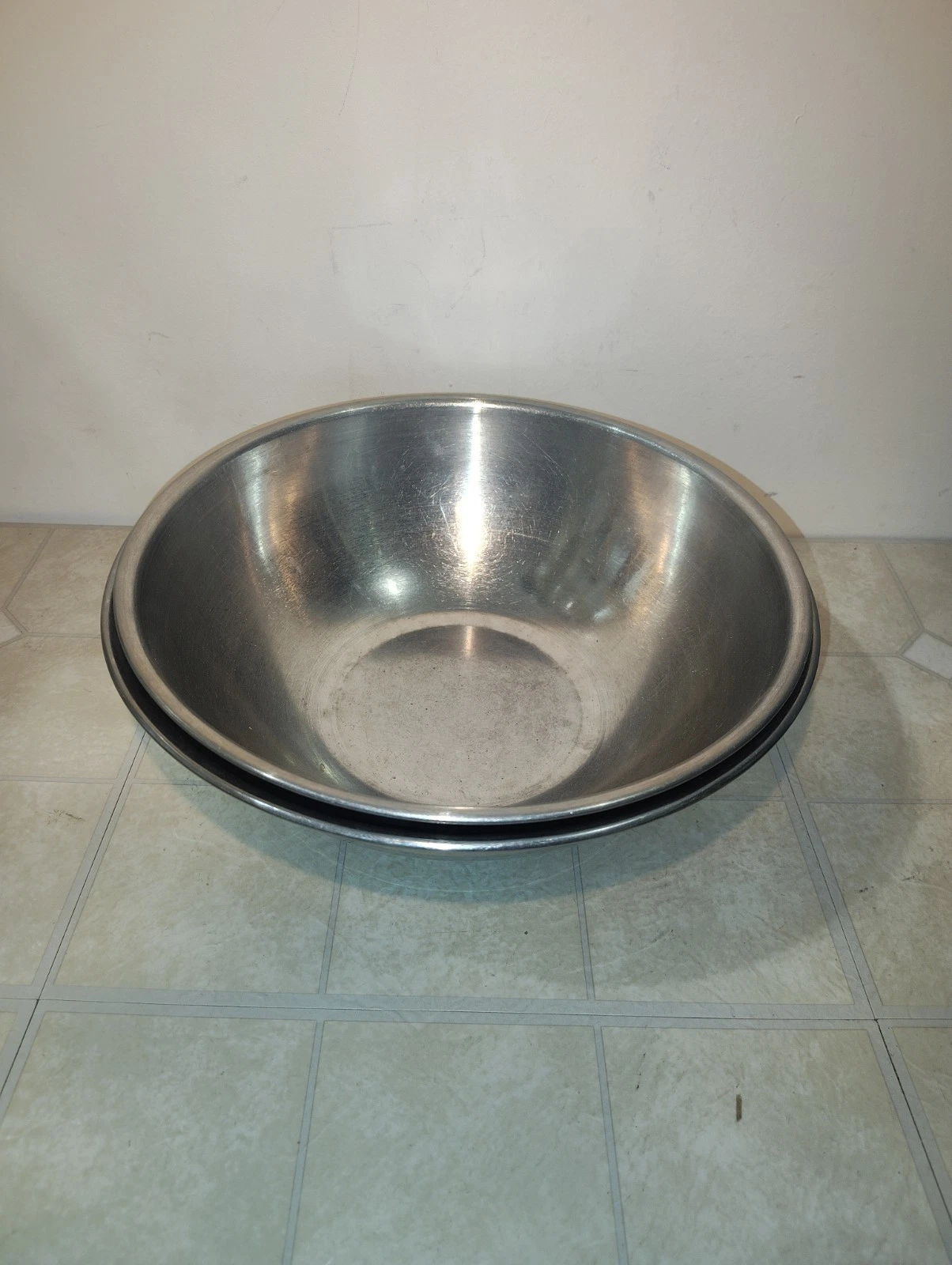 Vintage Metro Stainless Steel Nesting Mixing Bowls Made In Korea Set Of 2