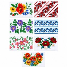 7 Blooms Embroidery Easter Egg Decorating Wraps Heat Shrink Sleeves