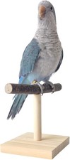 Bird Perch Stand Bird Training Portable Tabletop Platform Parrot Cage Toy wood
