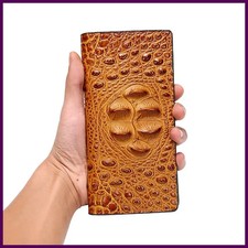 Men Wallets Business Long Crocodile Fashion Thin Short Wallet No Zipper 4 Color