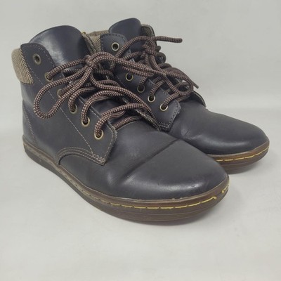 Dr. Doc Martens Boots 8 Maelly Brown Leather Lace Up Air Wair Booties Ankle