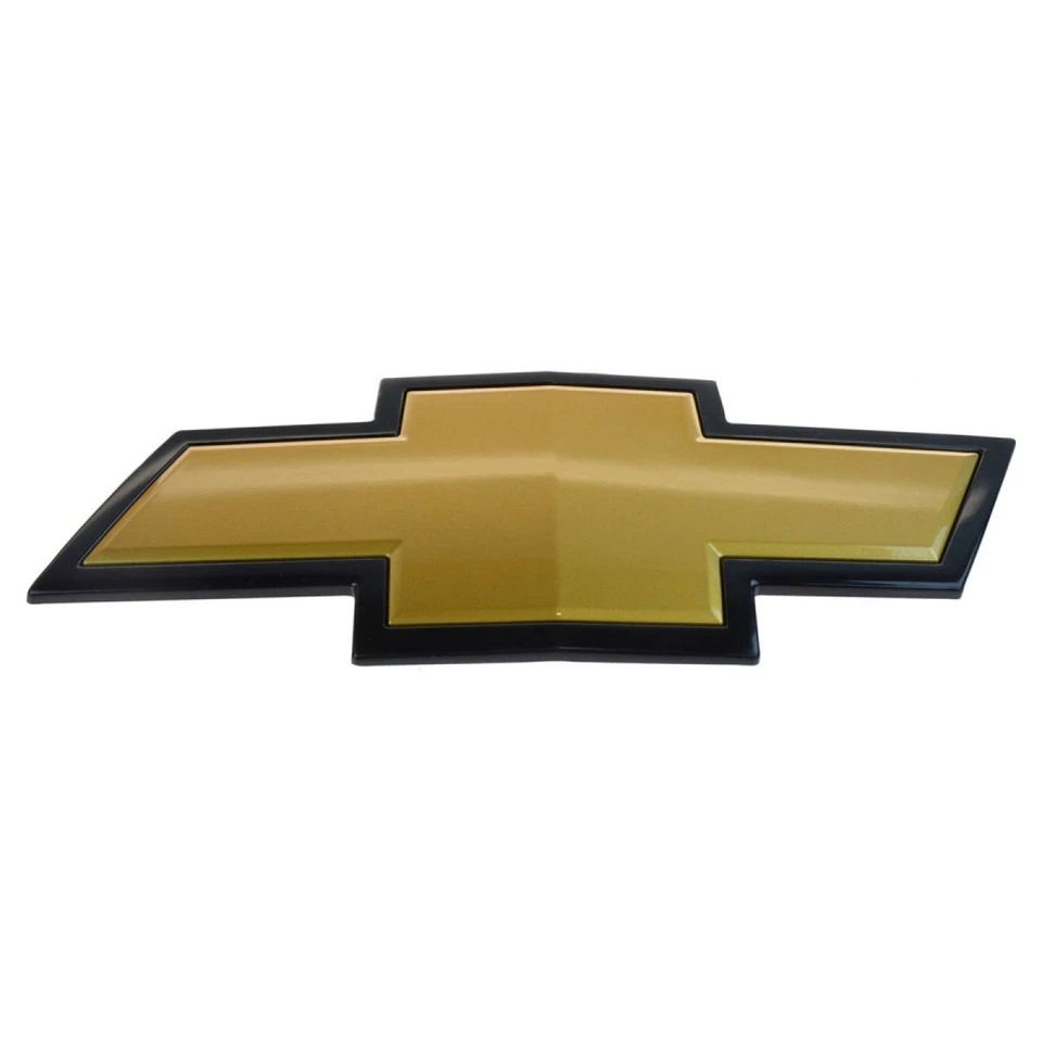 Emblema de pajarita dorado y negro montado en rejilla OEM 22829421 para Chevy Foto 4 de 4