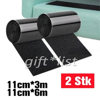 3m/6m Klettband Set selbstklebend Hakenband + Flauschband Klettklebeband B 11cm