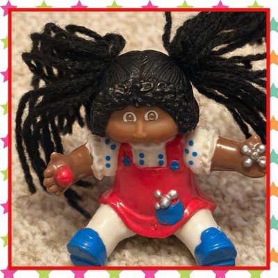 Vintage Cabbage Patch Kids PVC 2,1'' Figur AA Dark Skin Girl Games