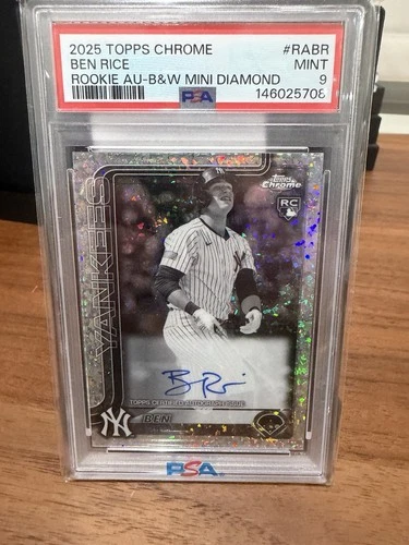 2025 Topps Chrome Ben Rice PSA 9